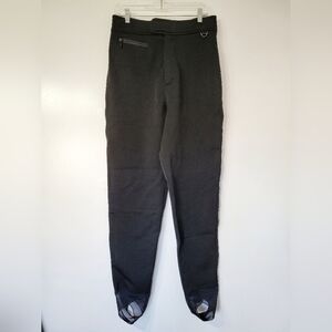Eddie Bauer Ebtek Schoeller Black Stretch Snow Ski Stirrup Pants Size 12